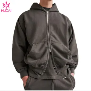 2022 Wholesale Athletic Wear Jackets For men Open end zippers with pullover Sportswear Sweat shirts with hood