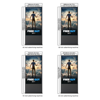 Écran tactile infrarouge LCD numérique pleine surface de 55 pouces sur pied, lecteur totem, équipement publicitaire 12V pour affichage de texte