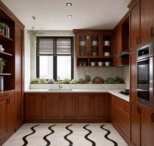 BALOM Armoire de rangement de cuisine personnalisée, armoires de cuisine en bois écologiques avec tiroirs à glissières finis, placards pour la cuisine - Product Image 6