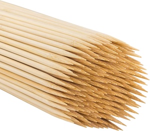 HongQiang Brochettes de bambou écologiques Bâtons de barbecue Bâtons de famille de barbecue jetables pour barbecue à charbon de bois - Product Image 1