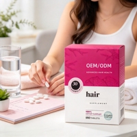 180 Tablet Suplemen Diet Kolagen Kompleks untuk Mendukung Kesehatan Rambut Dewasa