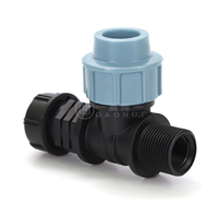 Raccord rapide GAOHUI de haute qualité pour tuyau d'eau, raccord en T mâle en PP à compression, embout fileté mâle en T