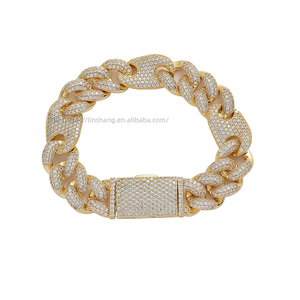 16Mm Box Button Head <b>Cuban</b> Bracelet, Hip Hop Pig Nose <b>Cuban</b> <b>Chain</b> - Product Image 4