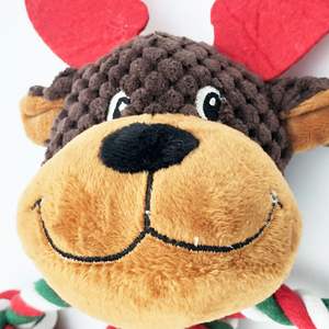 Jouet pour chien en peluche de luxe, thème licorne, sonore, résistant aux morsures, tressé, mignon en forme d'elk, pour Noël et la Saint-Valentin - Product Image 5