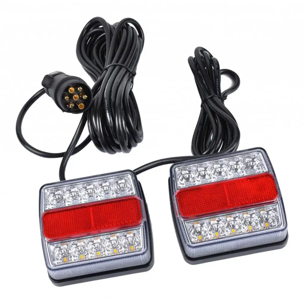 Juego de luces LED de remolque para camión, luces intermitentes traseras, 10m, 7 pines, enchufe, 12V, 16 V, 1 Juego