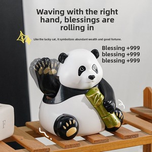 Nuova Luce Solare Panda Transfrontaliera con Sensore Automatico e Controllo a Gesto, Design Moderno Minimalista in Plastica, per Gatto <span class=keywords><strong>Luca</strong></span>, Ufficio, <span class=keywords><strong>Auto</strong></span> - Product Image 3