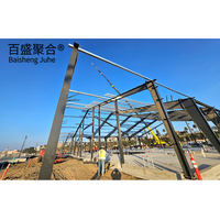 Structure en acier pour entrepôt industriel, kit de bâtiment métallique préfabriqué, hangar à grande portée, grange agricole galvanisée