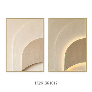 Quadro su Tela Minimalista Geometrico con LED, Arte Moderna per Soggiorno, Grande Dipinto da Appendere - Product Image 5