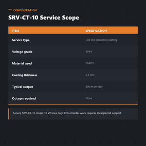 Service <span class=keywords><strong>de</strong></span> revêtement isolant pour lignes sous tension 10 kV sans coupure <span class=keywords><strong>de</strong></span> courant - Entreprise <span class=keywords><strong>de</strong></span> travaux - Product Image 2