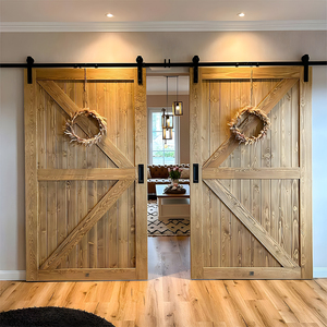 Portes intérieures en bois à haute stabilité, portes <span class=keywords><strong>de</strong></span> <span class=keywords><strong>grange</strong></span> équipées <span class=keywords><strong>de</strong></span> quincaillerie <span class=keywords><strong>de</strong></span> qualité pour portes coulissantes - Product Image 1