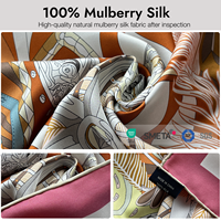 2026 Foulard en soie de mûrier sergé imprimé personnalisé, bord roulé à la main, pour femme, bandana personnalisable, faible MOQ, vente en gros