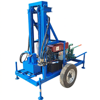 Foreuse mobile pour puits d'eau montée sur remorque, machine de forage de puits pour utilisation sur le terrain