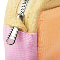 Étui à crayons personnalisé en toile vert sauge, multi-emplacements, multi-poches frontales, sac de rangement pour papeterie, étiquette privée, vente en gros