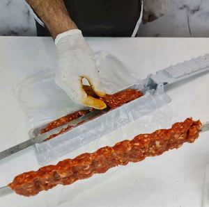 Nuevo Asador de Kebab de Una Sola Hilera, Parrilla para Brochetas de Carne, Reutilizable, Conveniente para Campamento, Picnic, Accesorios para Barbacoa, Herramientas de Cocina - Product Image 2