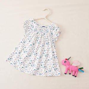 Ropa de Verano para Bebés Niñas, Conjunto Informal de Algodón con Estampado de Puntos Azules y Volantes Rosas, Ropa Infantil al por Mayor - Product Image 4