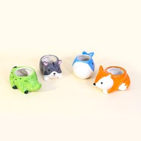Cadeau de déménagement personnalisé, mini pot de fleurs en céramique mignon en forme d'animaux pour plantes, succulentes, cactus