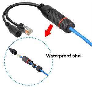 <span class=keywords><strong>Cable</strong></span> de Cámara Wavelink CAT5 RJ45 DC2.1x5.5mm IP65 Impermeable con Transmisión de Señal de Red y Alimentación CC - Product Image 1