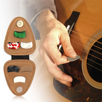 PU Synthetic Leather Guitar Picks Holder Bag 6pcs Celluloid Picks String Instrument Accessories Promotional Business Gifts