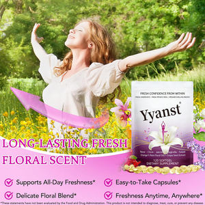 Aceite floral de marca privada de alta calidad que mantiene la sensación de frescura y promueve el control natural del olor en formato softgel. - Product Image 5