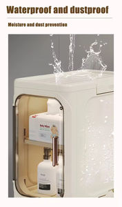 Складной белый контейнер для ванной комнаты Pp стеллаж для хранения, пластиковые ящики для хранения, тонкий шкаф с колесами - Product Image 4