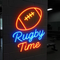 Enseigne néon LED personnalisée avec logo de football imprimé UV, décoration de magasin, logo d'entreprise, design personnalisé, enseigne néon LED lumineuse sur mesure