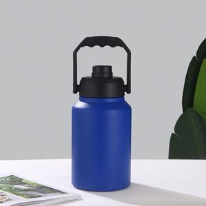 Bouteille isotherme en acier inoxydable de grande capacité 3,8 L (128 oz) avec compartiment pour glaçons, pour garder les boissons froides - Product Image 6