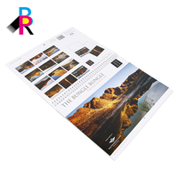 Calendrier mural classique en papier couché écologique avec reliure spirale, impression couleur intégrale pour décoration de galerie d'art, souvenir, vente en gros