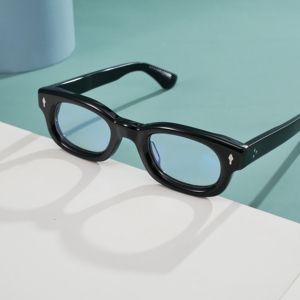 2026 Designer style Retro Thick <b>Frame</b> Acetate <b>Eyeglasses</b> <b>Frames</b> with Wing Rivet Bold Design Spectacle <b>Frames</b> for Women Men - Product Image 2