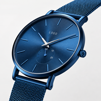 Reloj de Hombre, Moderno, Ultrafino, de Cuarzo, Resistente al Agua 30M, Correa de Aleación, Esfera de 41mm con Agujas, Diseño Casual