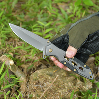 Couteau de chasse pliant élégant EDC Colombie Outils de survie pliants tactiques Couteau de poche à manche en acier g10