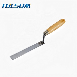 Espátula de Albañilería de Acero al Carbono con Mango de Madera Industrial de Alta Calidad, Agarre Ergonómico, Herramienta de Albañilería, Herramienta para Bordillos de Concreto, Herramientas de Estuco - Product Image 5