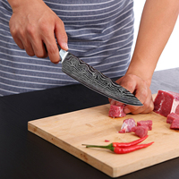 Xyj couteaux de Chef de cuisine en acier inoxydable, couteau de cuisine avec manche en bois, couteau de kunai 8 pièces