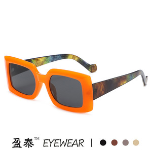 Square <b>Frame</b> Sunglasses UV400 PC Lens Women Fashionable - Product Image 2
