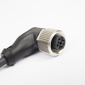 Newstep CE認証取得済み フリーエンド 0.5M PVCシールドモールドケーブル IP67防水 工業用 4ピン M12 オス・メス コネクタ - Product Image 4