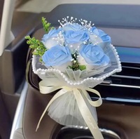 Parfum auto Bouquet de fleurs séchées Design d'intérieur de voiture Décoration de voiture Climatisation Sortie Lumière Parfum Cadeau