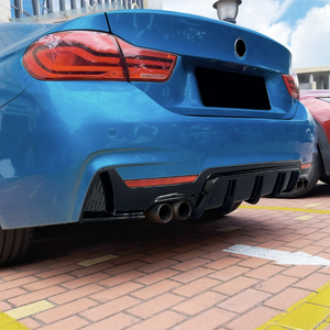 Para <span class=keywords><strong>BMW</strong></span> <span class=keywords><strong>Serie</strong></span> 4 F32 F33 F36 2014-2020, Estilo MP, Fibra de Carbono, Negro Brillante, Alerón Delantero, Faldones Laterales, Alerón Trasero FEIXIAN - Product Image 4