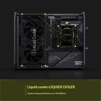 Boîtier PC ITX Open Air en aluminium CNC, supportant 2 ventilateurs de 120 mm et un radiateur de 280 mm pour le gaming DIY