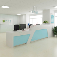 Comptoir de réception moderne et durable en bois pliable en forme de L pour hôpital, hôtel, école, bureau - Comptoir de caisse
