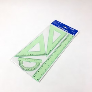 Juego de Papelería Estándar de 4 Piezas al por Mayor para Estudiantes, Regalo Promocional Único, Juego de Reglas para Material Escolar - Product Image 4