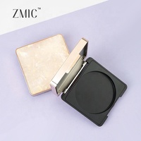 Palette de maquillage vide pour le visage, blush crème, boîte carrée en ABS noir, cuve intérieure de 59 mm, conteneur unique pour poudre compacte cosmétique