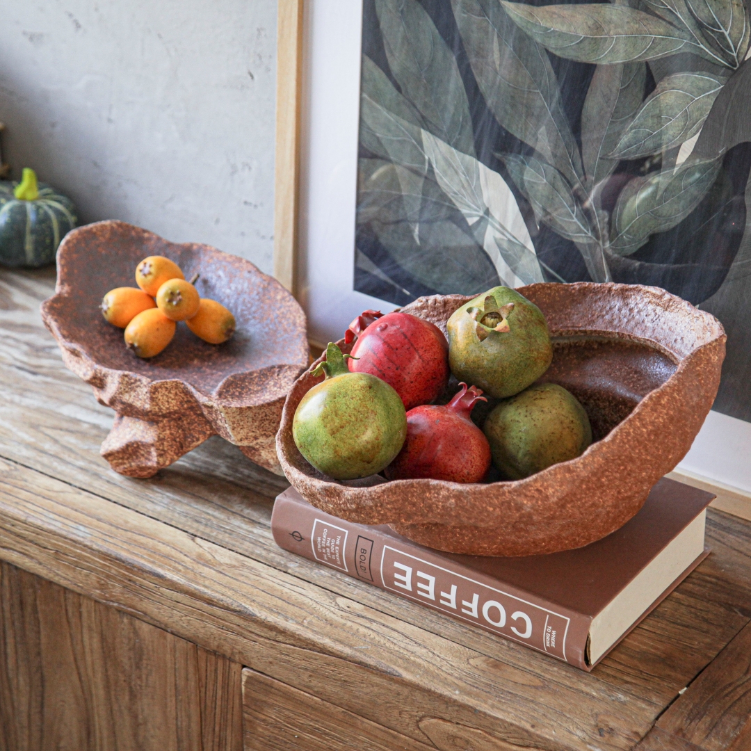 ceramic tray with handle nordic