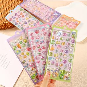 Perles focales en PVC, animaux mignons, autocollants en cristal 3D en relief, autocollants de dessin animé pour téléphone, ordinateur portable, <span class=keywords><strong>tasse</strong></span>, planificateur, autocollants et décalcomanies - Product Image 6