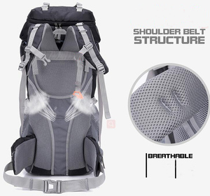 <span class=keywords><strong>Sac</strong></span> <span class=keywords><strong>à</strong></span> <span class=keywords><strong>dos</strong></span> de <span class=keywords><strong>randonnée</strong></span> grande capacité, camping, vente en gros, ultraléger, nouveau, décontracté, imperméable, <span class=keywords><strong>60L</strong></span>, fermeture éclair, unisexe - Product Image 5