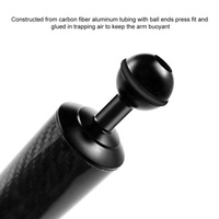 Takenoken D40mm bras de flottabilité d'extension en Fiber de carbone bras flottant double balles lumière vidéo sous-marine pour accessoires de sport d'action