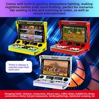 Console de jeu rétro Pandora tout-en-un 21 pouces pour la maison, grand centre de jeux 2D, borne d'arcade de combat de bureau pour deux joueurs, à monnayeur