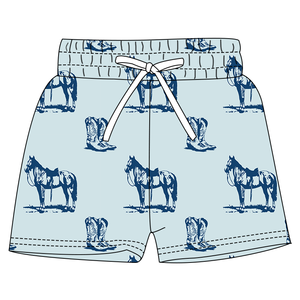 Mùa Hè Trẻ Em Chàng Trai Bơi Thân Tây Theo Chủ Đề Trẻ Em Của Quần Short Cao Bồi <span class=keywords><strong>Aztec</strong></span> In Mềm Vải Cho Trẻ Mới Biết Đi - Product Image 3