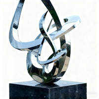 Grande sculpture moderne d'extérieur en acier inoxydable, style Feng Shui, représentant une jeune fille nue dansante - Design tendance pour le Nouvel An chinois et les anniversaires