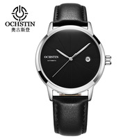 Montres automatiques pour hommes OCHSTIN 62025D avec bracelet en cuir, affichage de la date, étanches, montres de sport pour affaires, montres mécaniques à bracelet