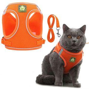 Adjustable Anti-Escape Cat Vest Harness Breathable Puppy Leads Kitten Pet Accessory for Outdoor Camping Comfortable Collar Leash - Product Image 1