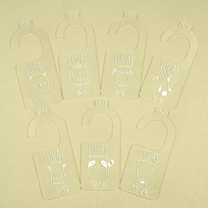 Séparateurs de placard personnalisés Séparateurs de taille de support d'organisation <span class=keywords><strong>Étiquette</strong></span>s Séparateurs suspendus de placard en acrylique Pépinière - Product Image 5